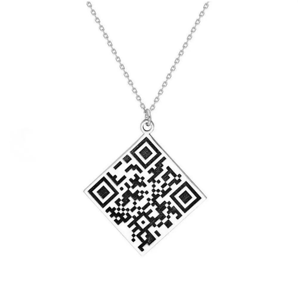 Collana QR Code Personalizzata • Messaggio Segreto • Acciaio Inox | LoveDrop™ Italia