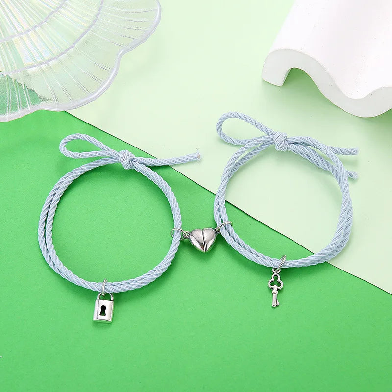Bracciale di Coppia Magnetico – Cuore Lock Minimal