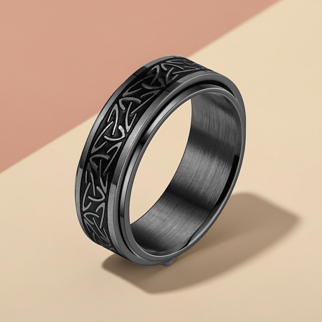 Anello Celtico Viking | Nodo Rune Rotante Antistress