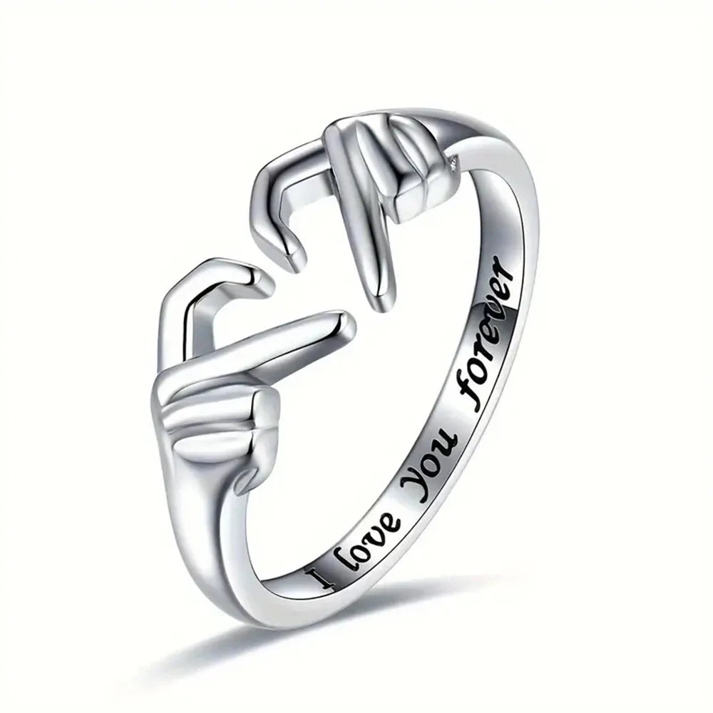 Anello di Coppia “I Love You Forever” | Gesto Romantico Aperto