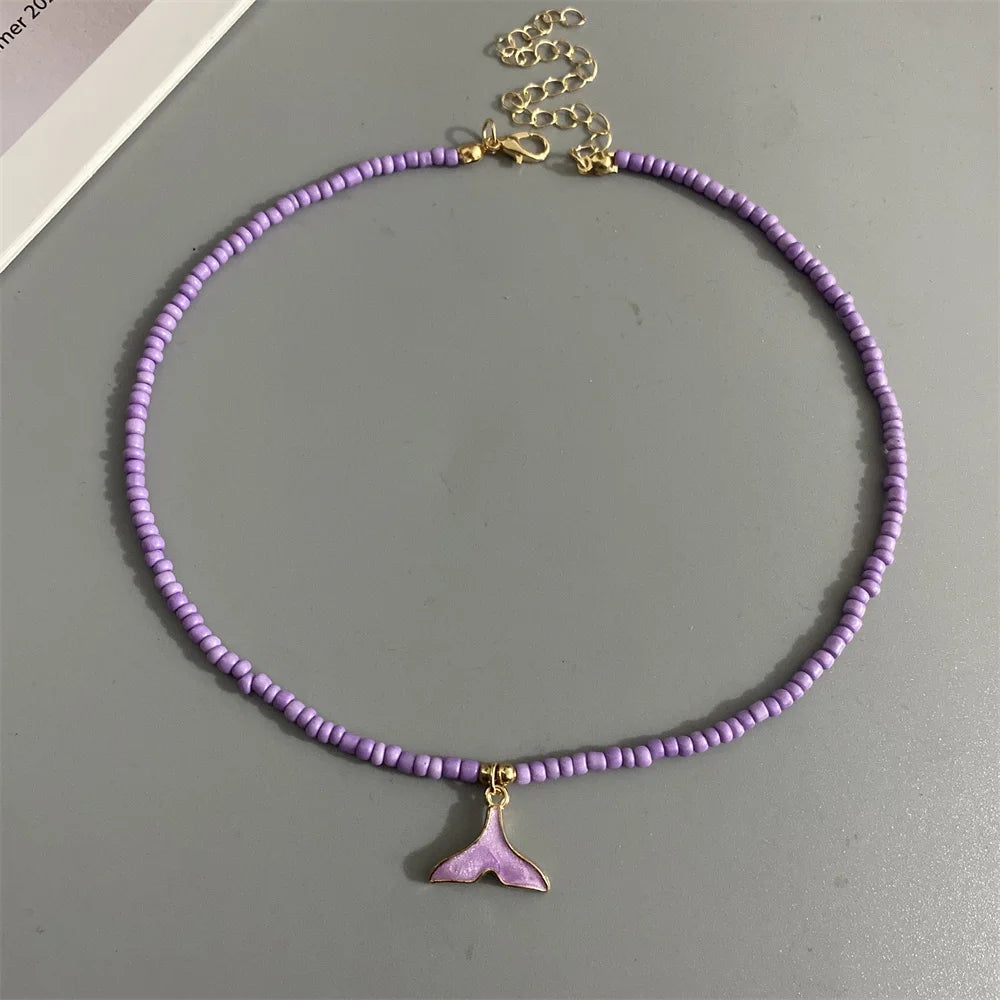 Collana Choker con Coda di Balena • Perline Colorate • Stile Estivo Trendy | LoveDrop™ Italia