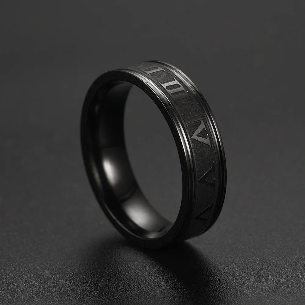Anello di Coppia 6MM | Acciaio & Numeri Romani 2025