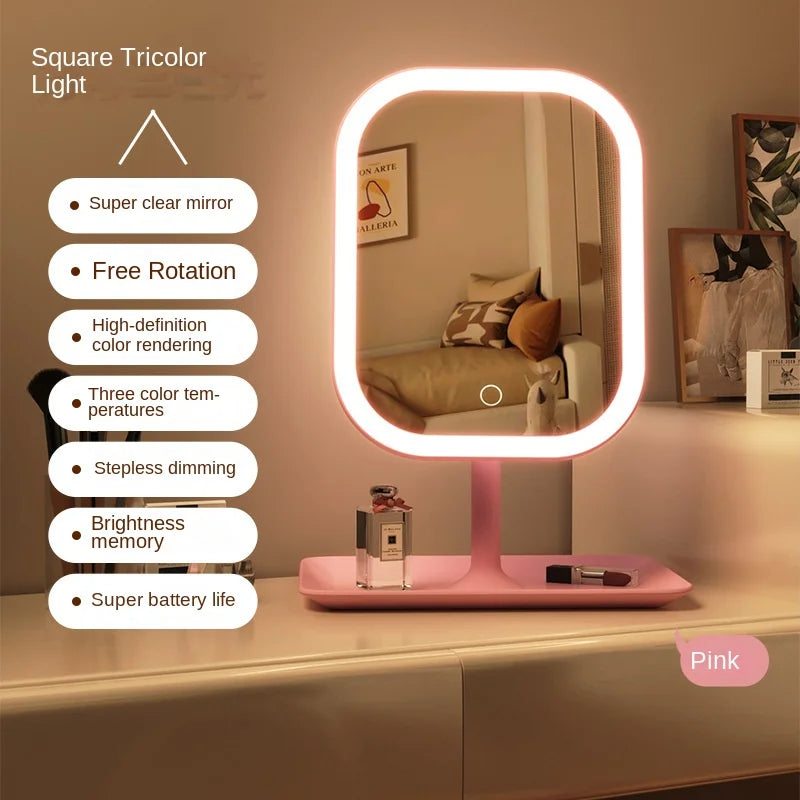 Specchio Vanity LED 3 Colori Touch | Design Moderno da Tavolo