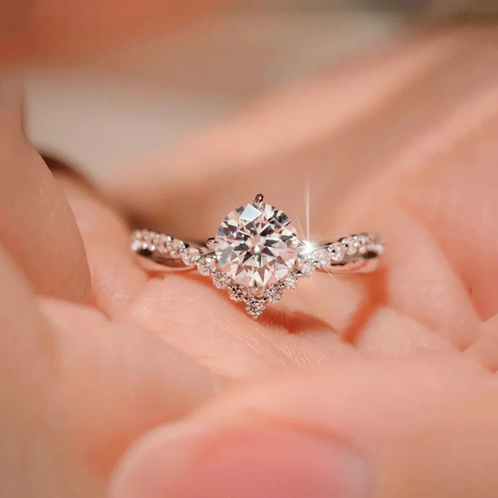 Anello di Coppia Zircone Luxury | Regolabile Elegante 2025