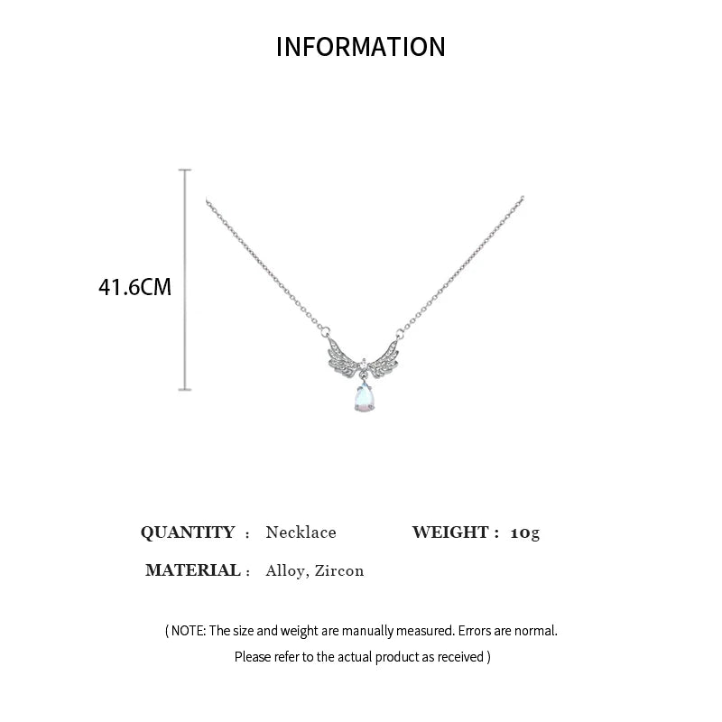 Collana Ali d’Angelo Light Luxury • Moonstone Luminosa • Eleganza Sottile Donna | LoveDrop™ Italia