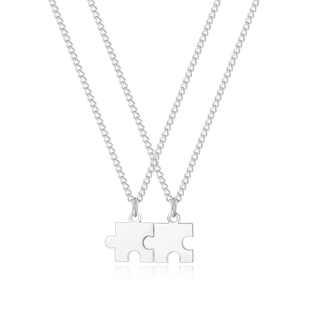 Set Coppia Building Block • Collane Puzzle Carved • Unisex | LoveDrop™ Italia