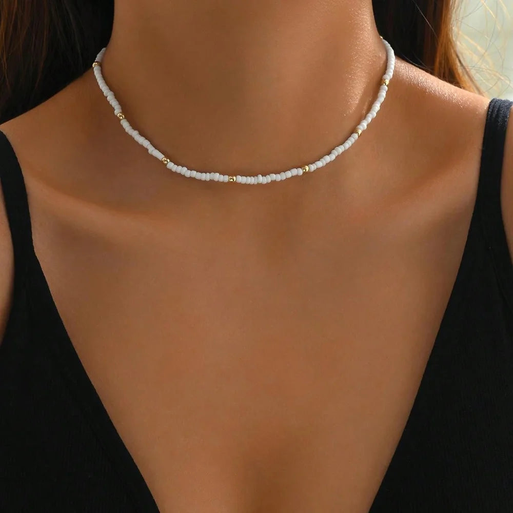 Collana Choker con Conchiglia Naturale • Perline Oceaniche • Stile Estivo Fashion | LoveDrop™ Italia