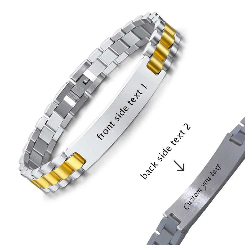 Bracciale Personalizzato Foto & Testo – Acciaio Inossidabile