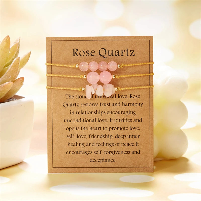 Bracciale Distanza Famiglia – Set 3 in Pietra Naturale