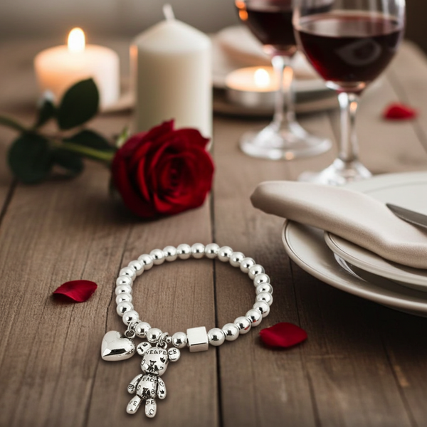 Bracciale Argento 925 con Perle – Ciondolo Orsetto Vintage