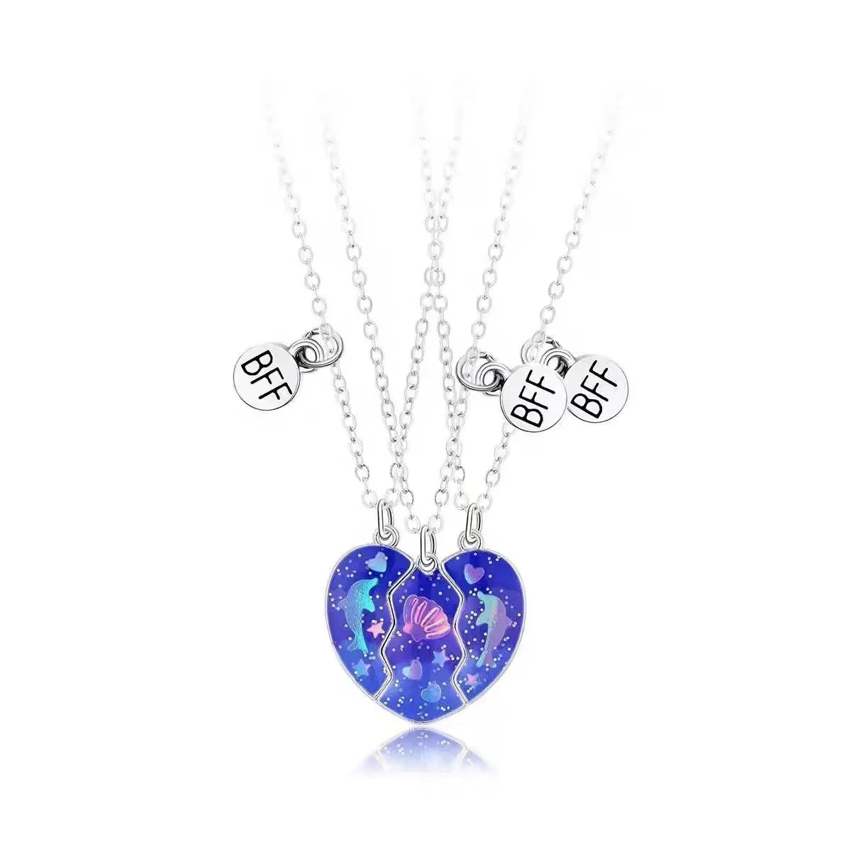 Collana Magnetica Best Friends | Cuore Luminoso a 3 Parti – Legame Inseparabile 2025