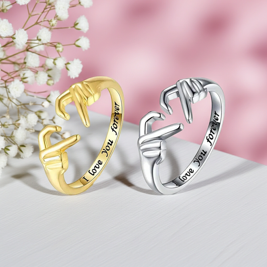 Anello di Coppia “I Love You Forever” | Gesto Romantico Aperto - LoveDrop