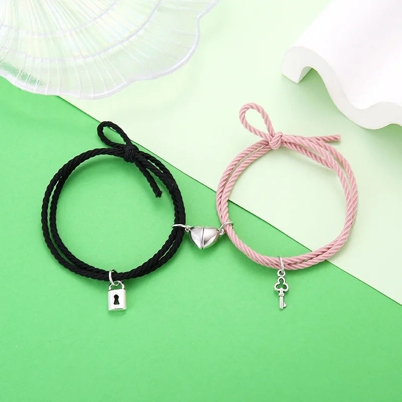 Bracciale di Coppia Magnetico – Cuore Lock Minimal