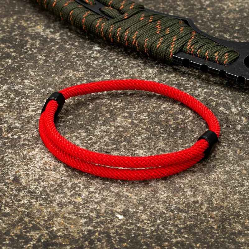 Bracciale di Coppia Rosso Minimal – Legame a Distanza
