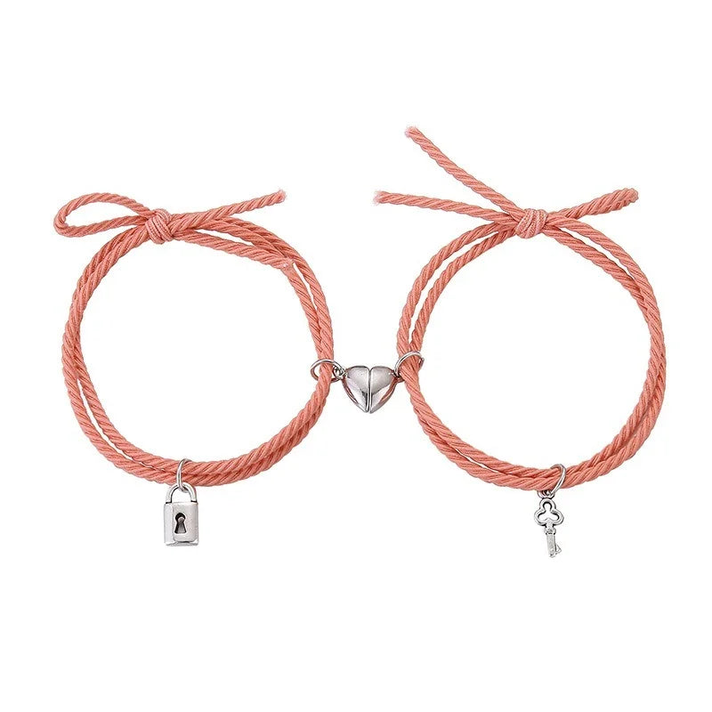 Bracciale di Coppia Magnetico – Cuore Lock Minimal