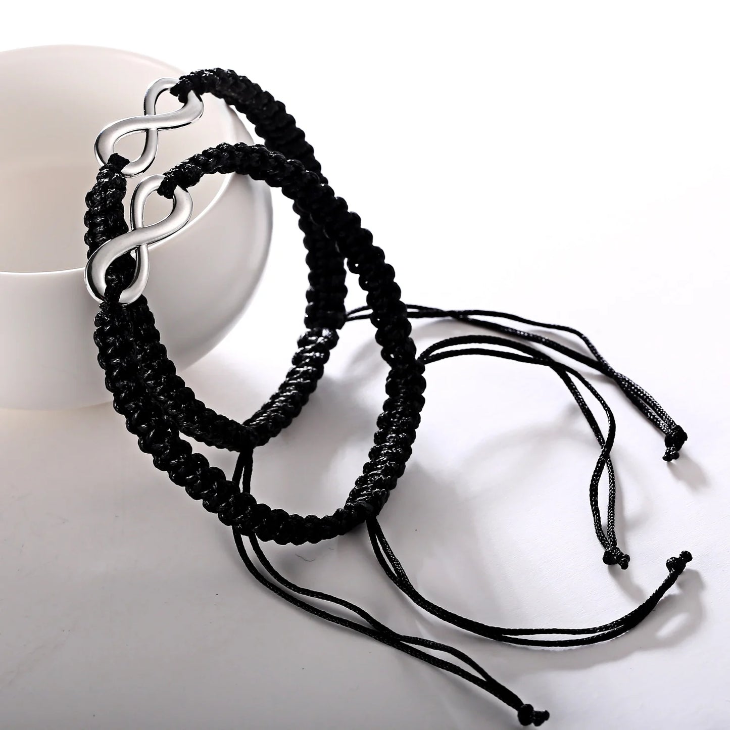 Set Bracciali Intrecciati 2 Pezzi – Infinity Love Handmade