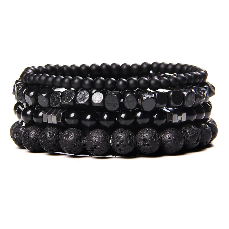 Set Bracciali Uomo – Pietra Vulcanica & Energy Protection