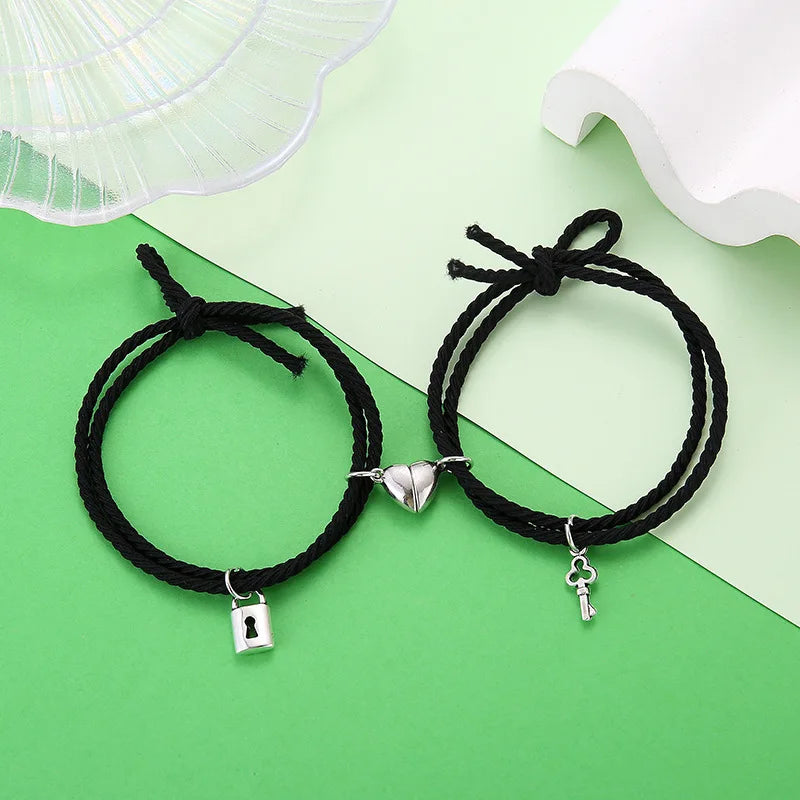 Bracciale di Coppia Magnetico – Cuore Lock Minimal