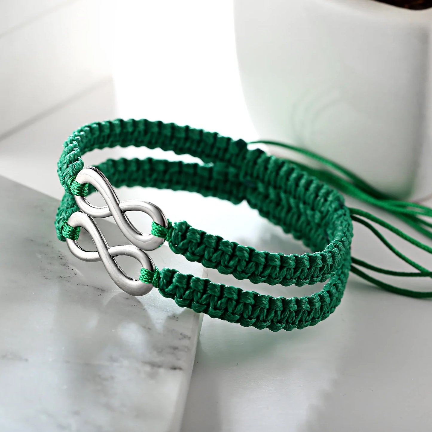 Set Bracciali Intrecciati 2 Pezzi – Infinity Love Handmade