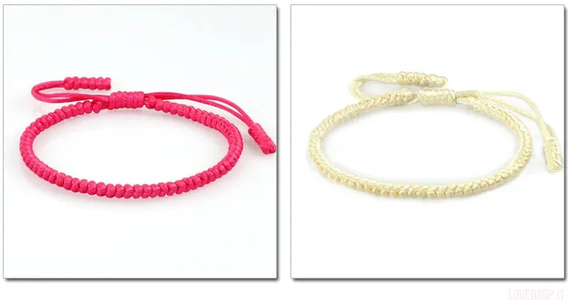 Bracciale Nodo Fortunato Multicolor – Intrecciato a Mano Regolabile