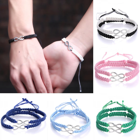 Set Bracciali Intrecciati 2 Pezzi – Infinity Love Handmade
