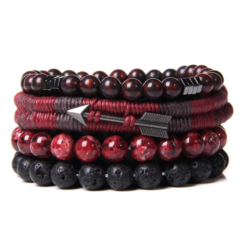 Set Bracciali Uomo – Pietra Vulcanica & Energy Protection
