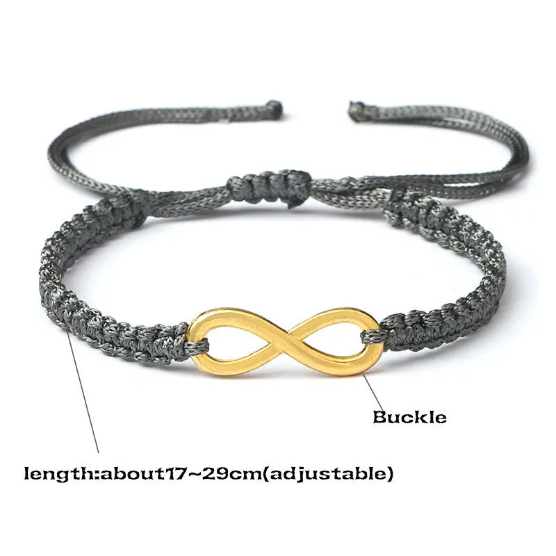 Bracciale Intrecciato Handmade – Simbolo Infinito Regolabile