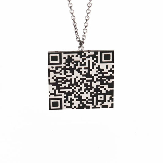 Collana QR Code Personalizzata • Messaggio Segreto • Acciaio Inox | LoveDrop™ Italia