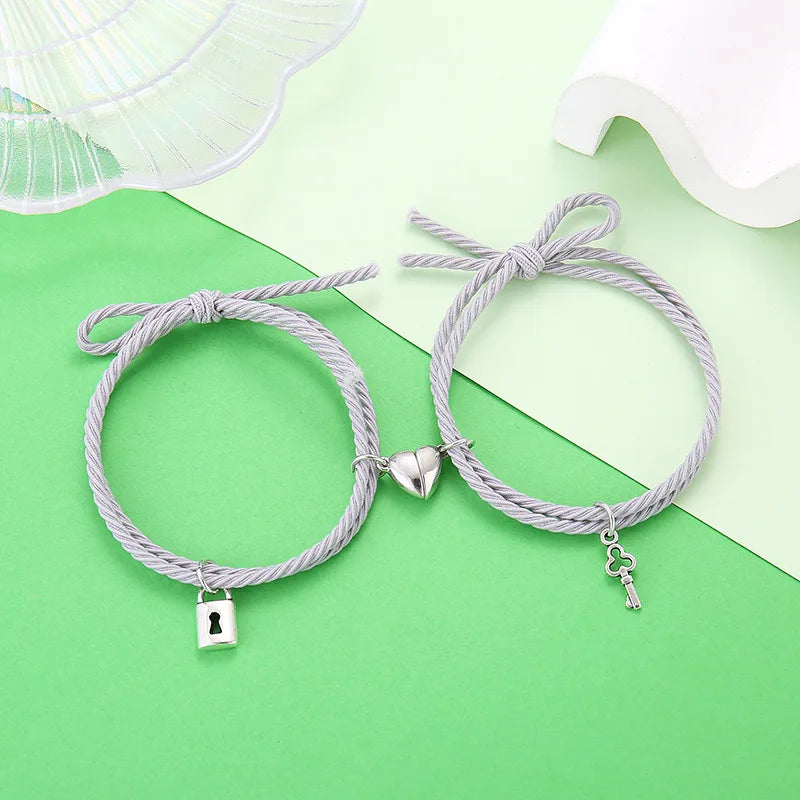 Bracciale di Coppia Magnetico – Cuore Lock Minimal