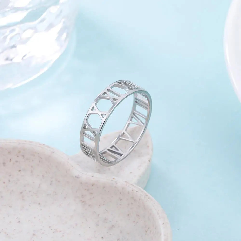 Anello di Coppia Skyrim | Numeri Romani Oro Rosa 2025