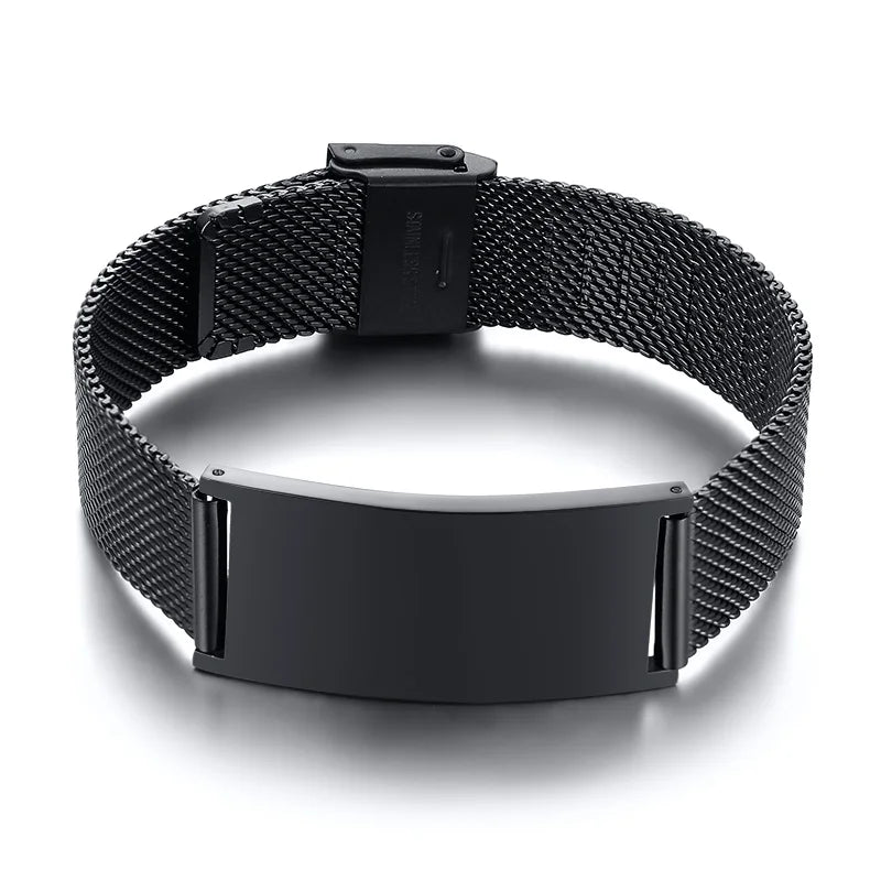 Bracciale Personalizzato – Mesh in Acciaio Regolabile