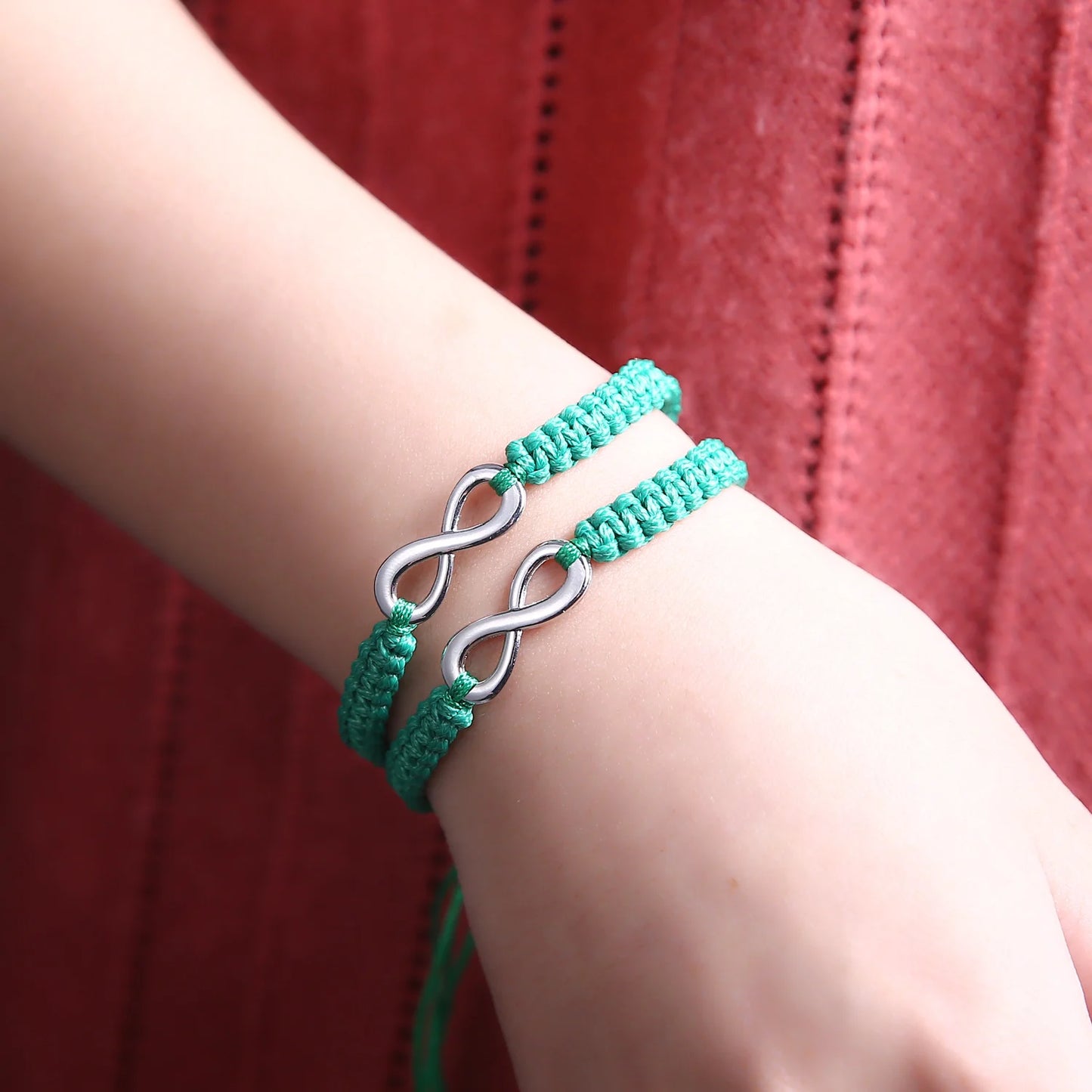 Set Bracciali Intrecciati 2 Pezzi – Infinity Love Handmade