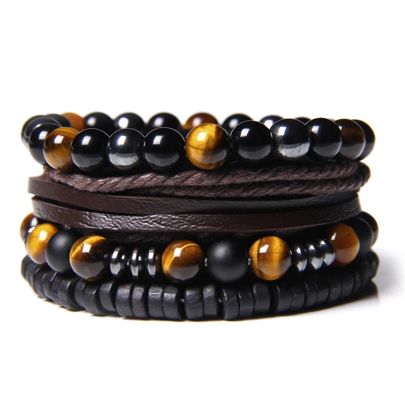 Set Bracciali Uomo – Pietra Vulcanica & Energy Protection