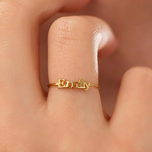Anello Personalizzato Nome | Famiglia & Coppia Gold
