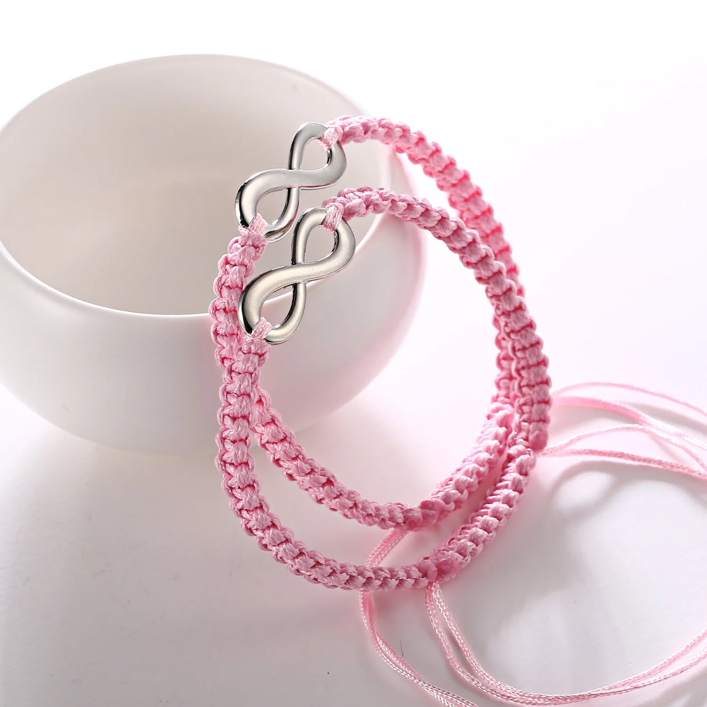 Set Bracciali Intrecciati 2 Pezzi – Infinity Love Handmade