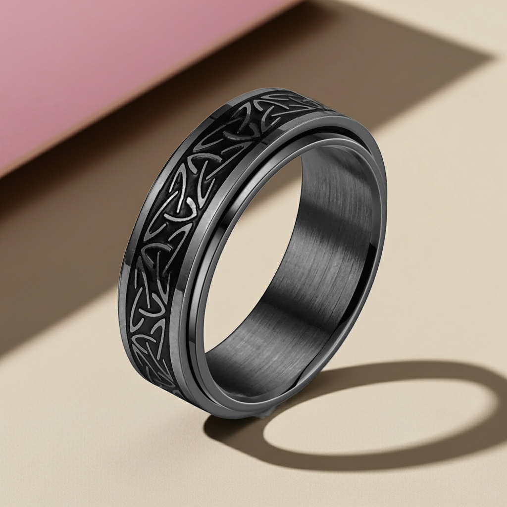 Anello Celtico Viking | Nodo Rune Rotante Antistress