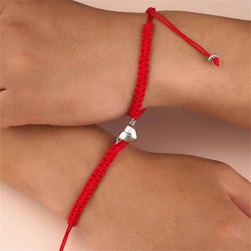 Bracciale di Coppia Magnetico – Cuore Intrecciato