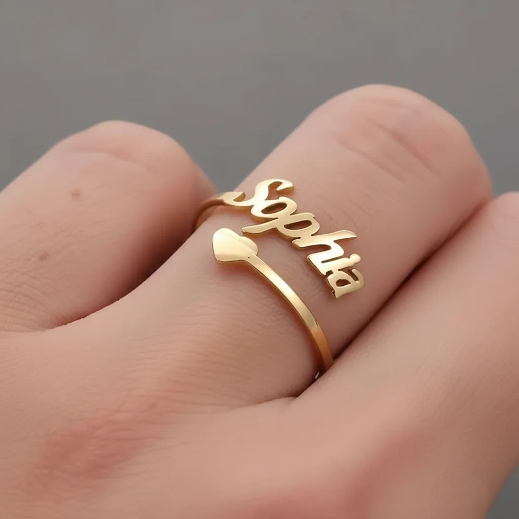 Anello Nome Personalizzato | Cuore Gold 18K & Coppia
