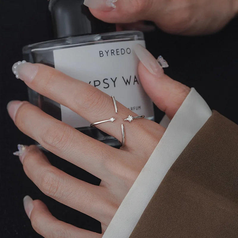 Anello in Argento 925 “Flower Lace” | Elegante, Regolabile, Idea Regalo Romantica