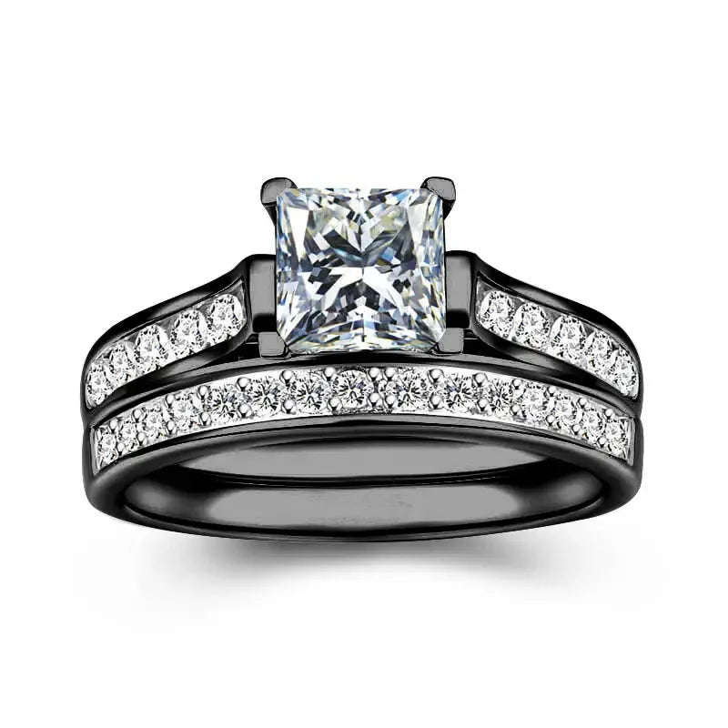 Set Anelli di Coppia Celtici | Amore Eterno & Dettagli Rosso Rubino