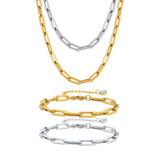 Collana Paperclip 5mm Acciaio Inossidabile – Layering Trendy 2025 | LoveDrop