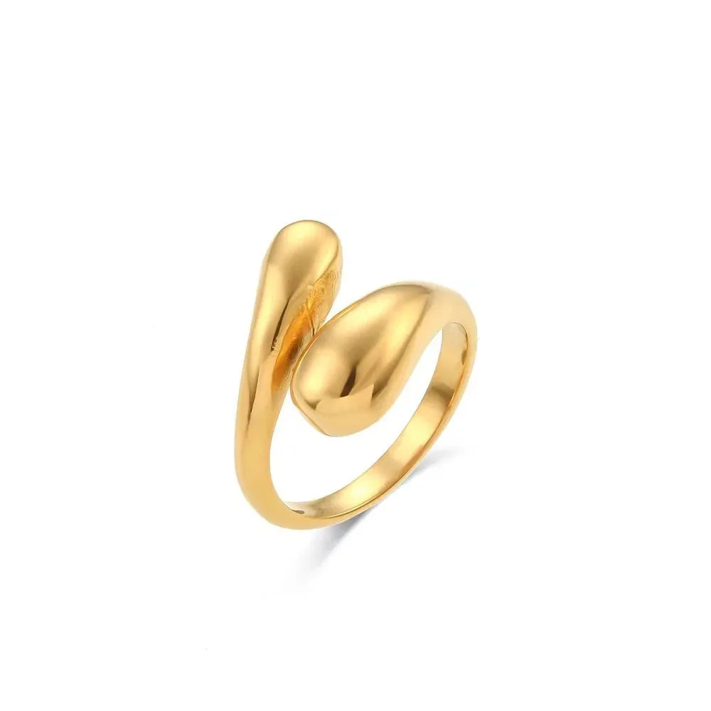 Anello di Coppia Minimal Sfera | Acciaio Inossidabile Oro