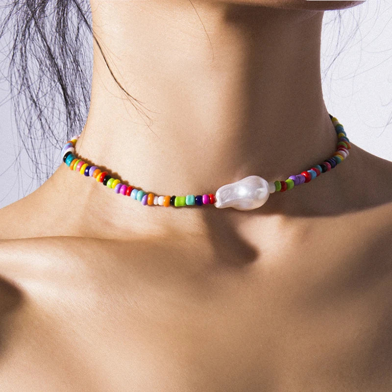 Collana Bohemia Multistrato Handmade • Perline Colorate & Cristallo • Stile Estivo Fashion | LoveDrop™ Italia