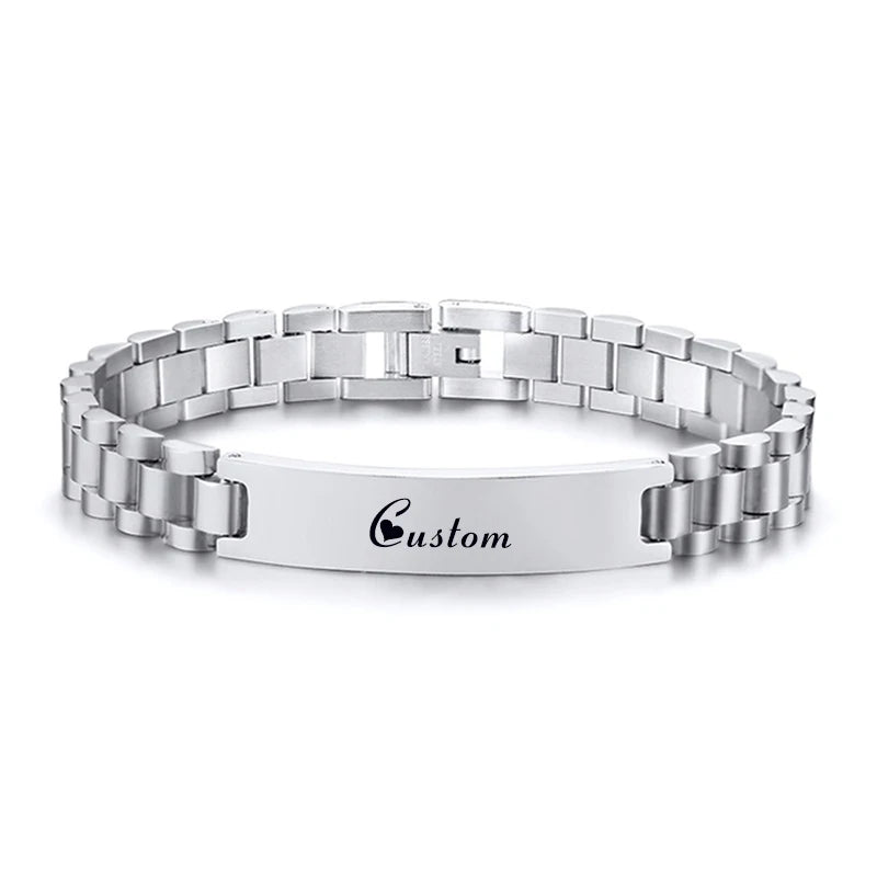 Bracciale Personalizzato Foto & Testo – Acciaio Inossidabile