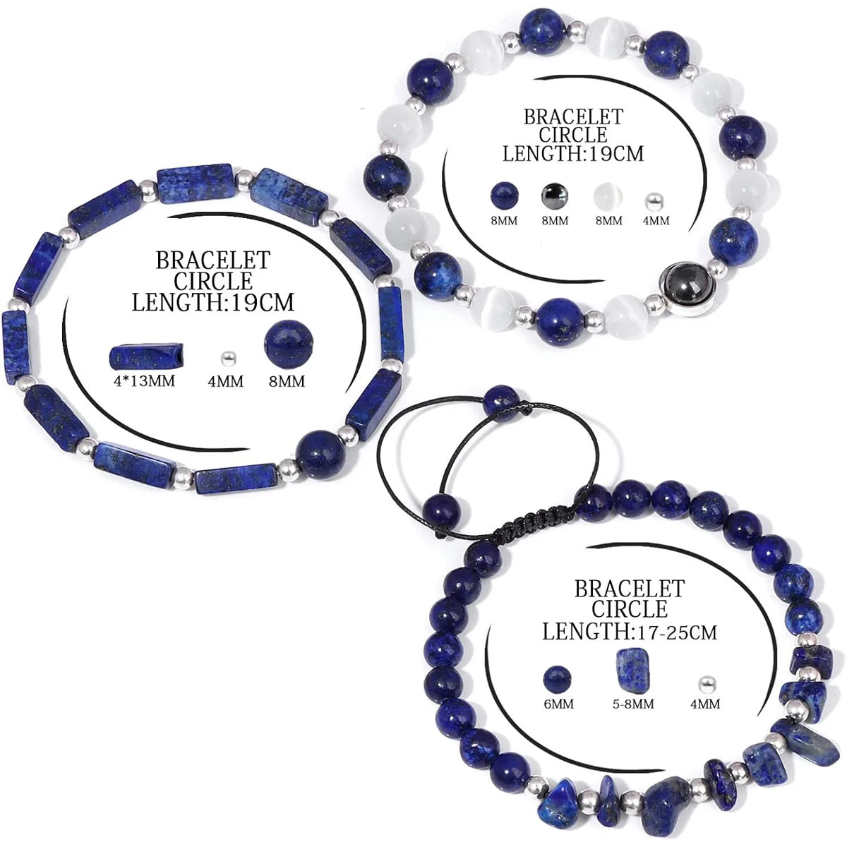 Set 3 Bracciali Ametista – Purificazione & Equilibrio