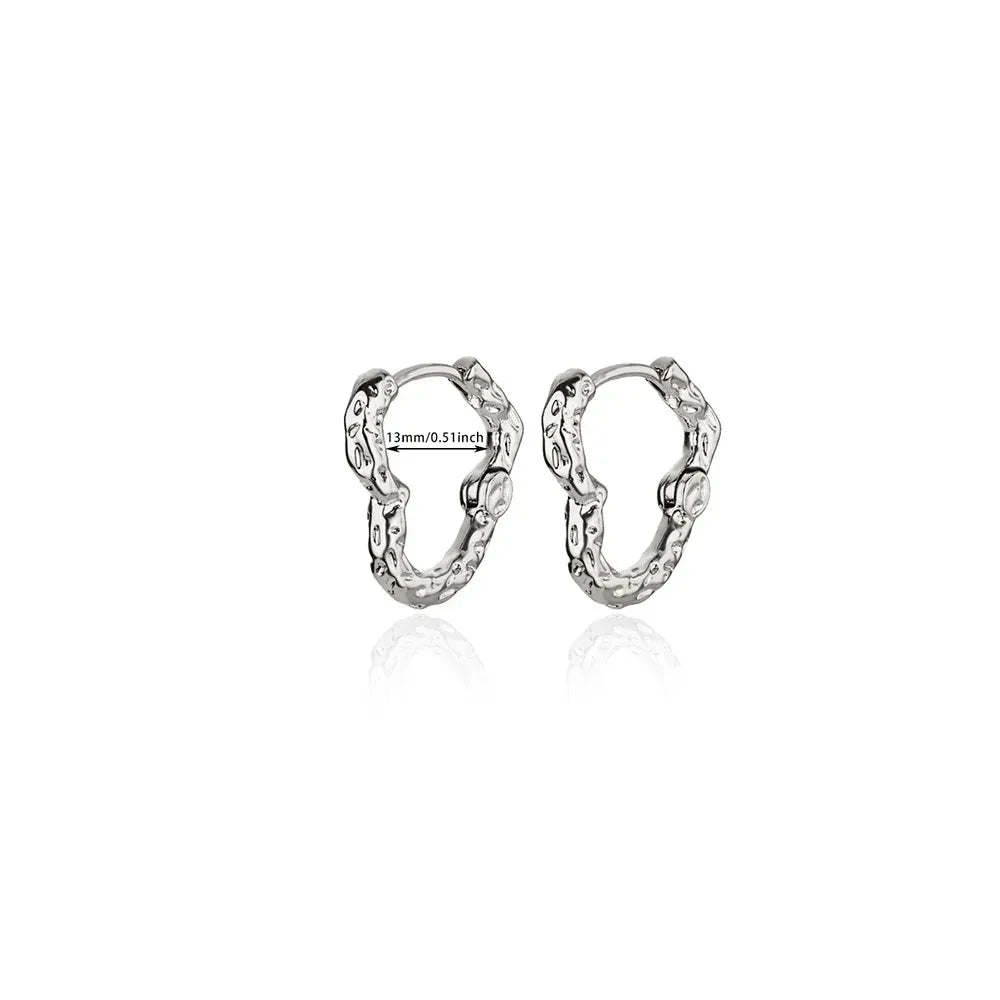 Orecchini Cuore Zircone Cavi in Acciaio Inossidabile Oro | Eleganti & Romantici