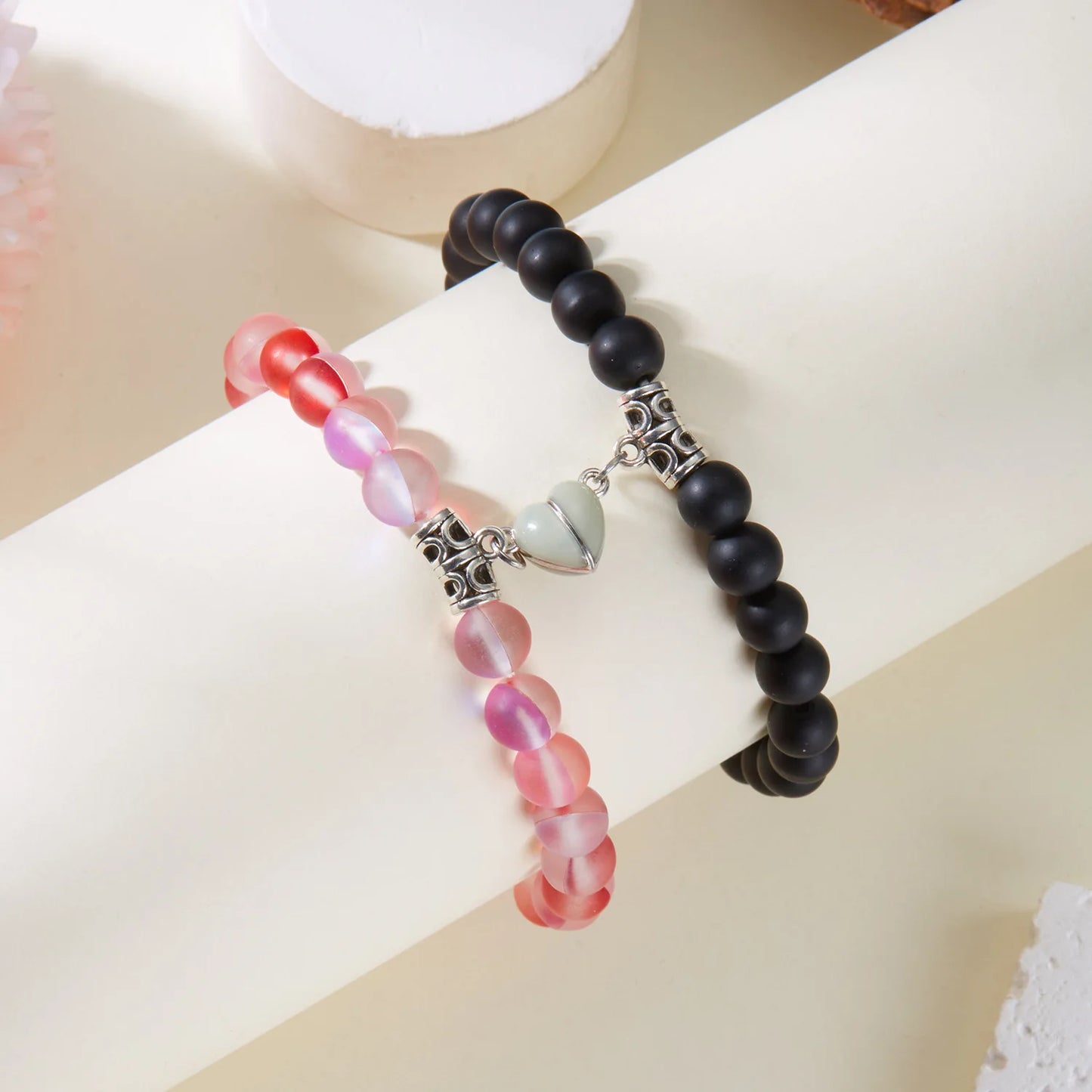 Bracciale di Coppia Magnetico Luminoso – Cuore che Brilla