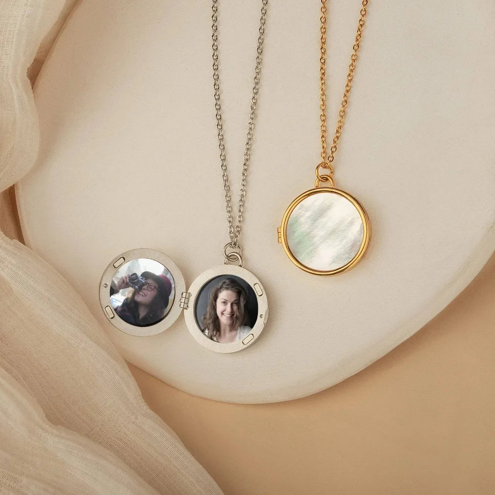 Collana Album Magnetico con Foto • Conchiglia Artistica • Acciaio Inossidabile • Ricordo & Memoria | LoveDrop™ Italia