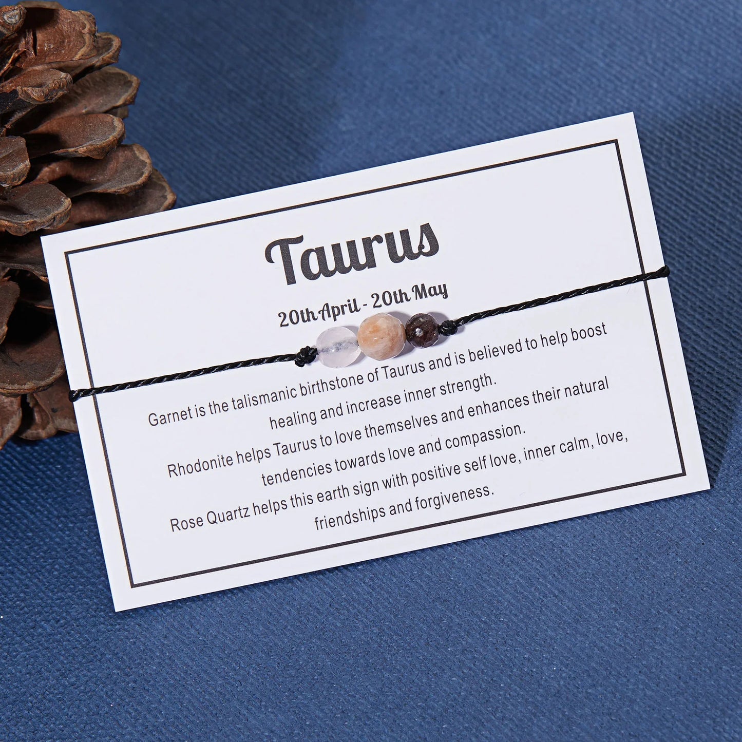 Bracciale Zodiaco in Pietra Naturale – 12 Costellazioni