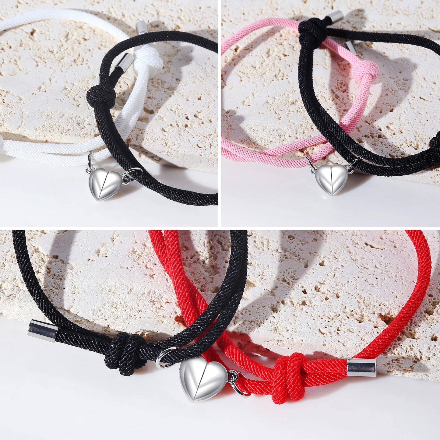 Bracciale di Coppia Magnetico – Cuore Match Attraction
